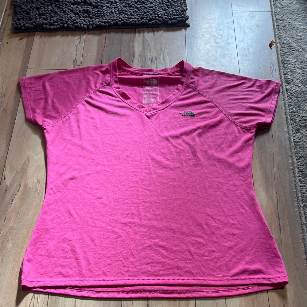 The North Face Women's Bright Pink Short Sleeve Tee